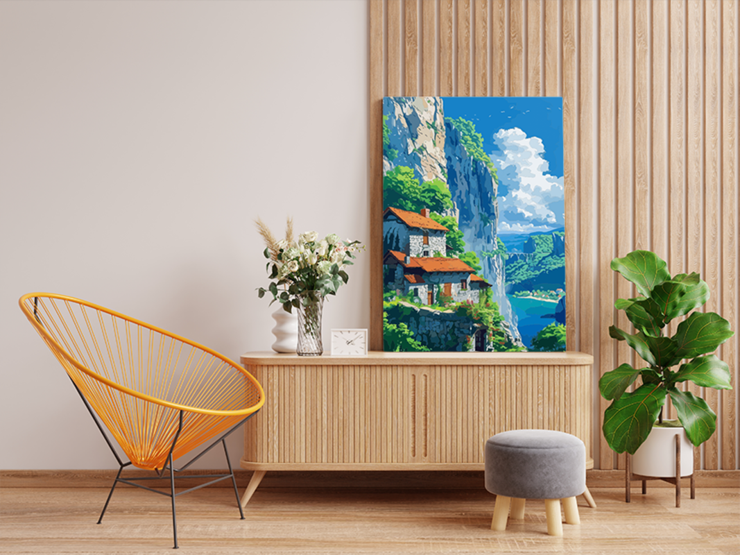 Cliffside Cottage Paint by Numbers Kit - Image 2