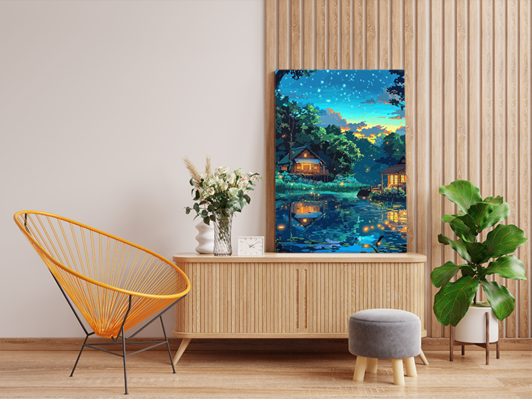 Twilight by the Firefly Pond Paint by Numbers Kit - Image 2