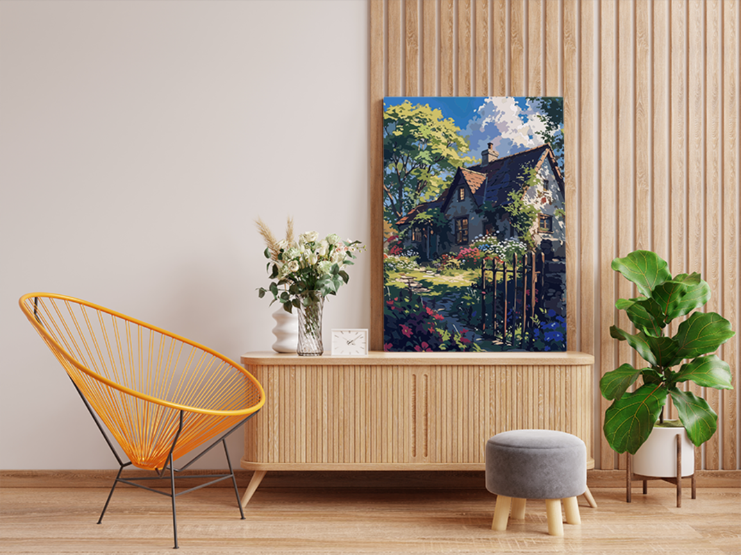 Cozy Cottage Garden Paint by Numbers Kit - Image 2