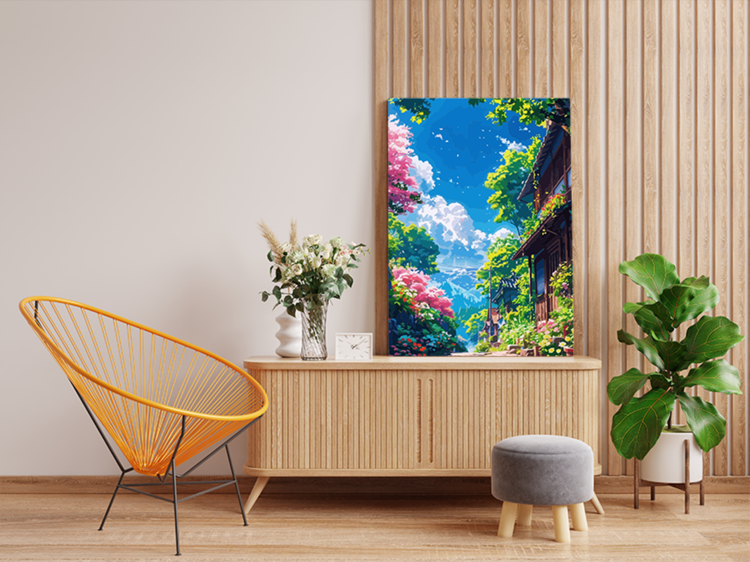 Countryside Path Paint by Numbers Kit - Image 2