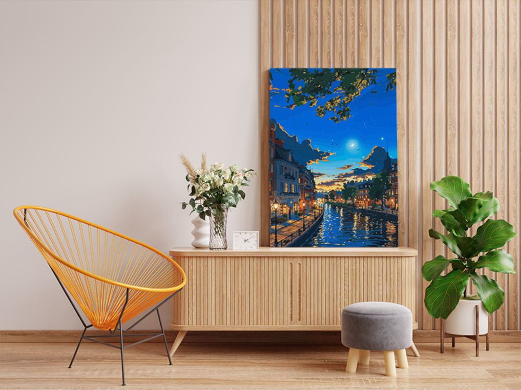 Twilight Riverfront Paint by Numbers Kit - Image 2