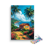 Tropical Coastal Cottage Paint by Numbers Kit