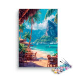 Tropical Beachfront Café Paint by Numbers Kit