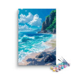 Serene Coastal Waves Paint by Numbers Kit