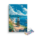 Cycling Along the Coastal Trail Paint by Numbers Kit
