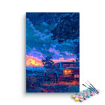 Rainy Dusk Drive Paint by Numbers Kit