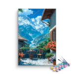 Mountain Terrace View Paint by Numbers Kit