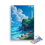 Lighthouse by the Cliffs Paint by Numbers Kit