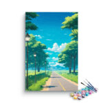 Peaceful Countryside Road Paint by Numbers Kit