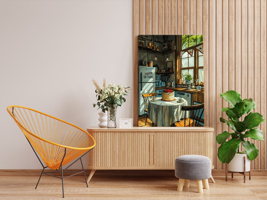 Cozy Birthday Kitchen Paint by Numbers Kit - Image 2