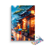 Rainy Lantern Street Paint by Numbers Kit