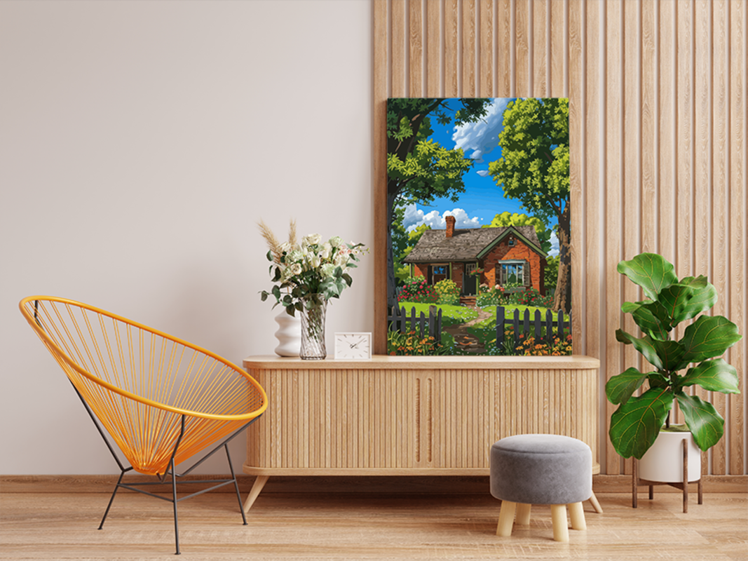 Charming Cottage Paint by Numbers Kit - Image 2