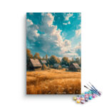 Golden Countryside Village Paint by Numbers Kit