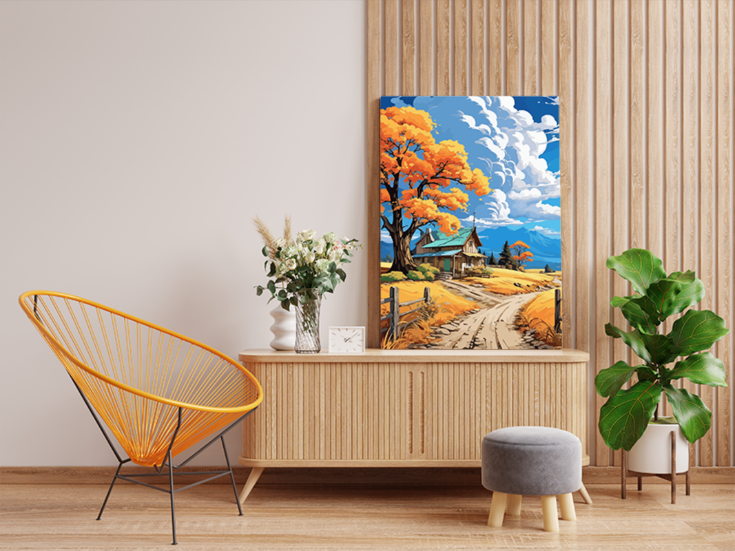 Autumn Farmhouse Retreat Paint by Numbers Kit - Image 2