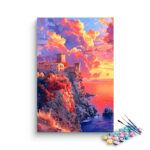 Sunset Castle Cliff Paint by Numbers Kit