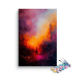 Abstract Sunset Silhouette Paint by Numbers Kit