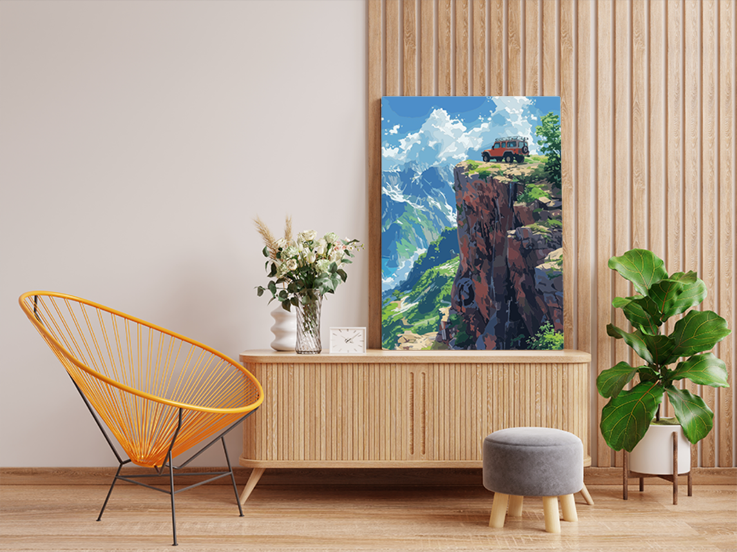 Cliffside Adventure SUV Paint by Numbers Kit - Image 2