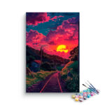 Sunset Railway Journey Paint by Numbers Kit