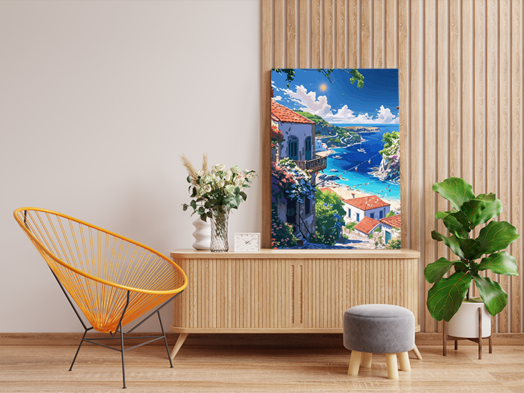 Mediterranean Paradise Paint by Numbers Kit - Image 2