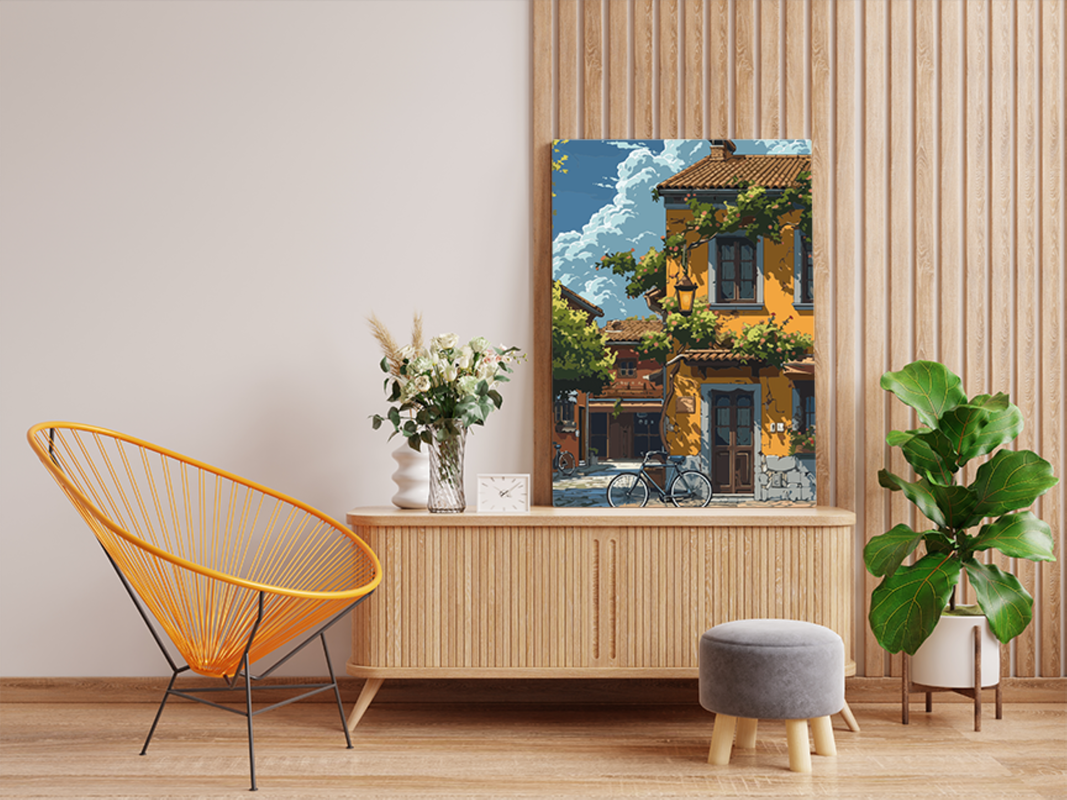 Charming Italian Street Paint by Numbers Kit - Image 2