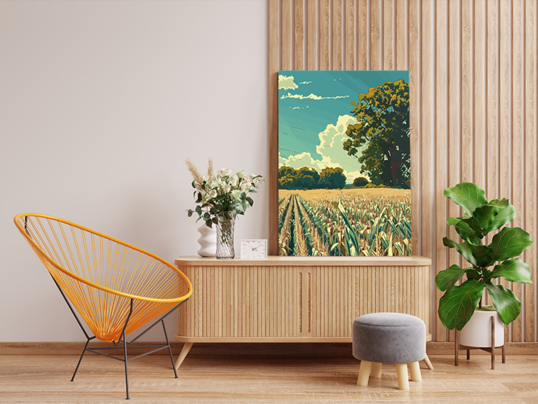 Golden Harvest Fields Paint by Numbers Kit - Image 2