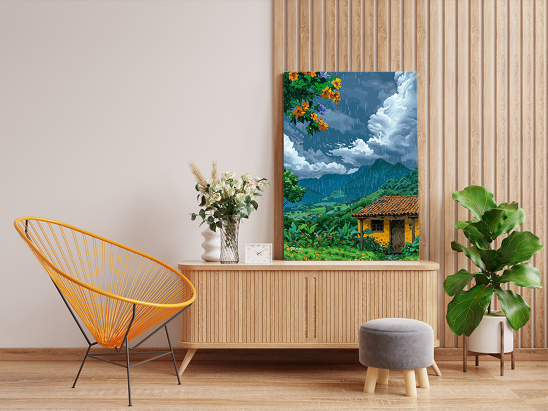 Rainy Day Retreat Paint by Numbers Kit - Image 2