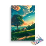 Sunset Countryside Landscape Paint by Numbers Kit