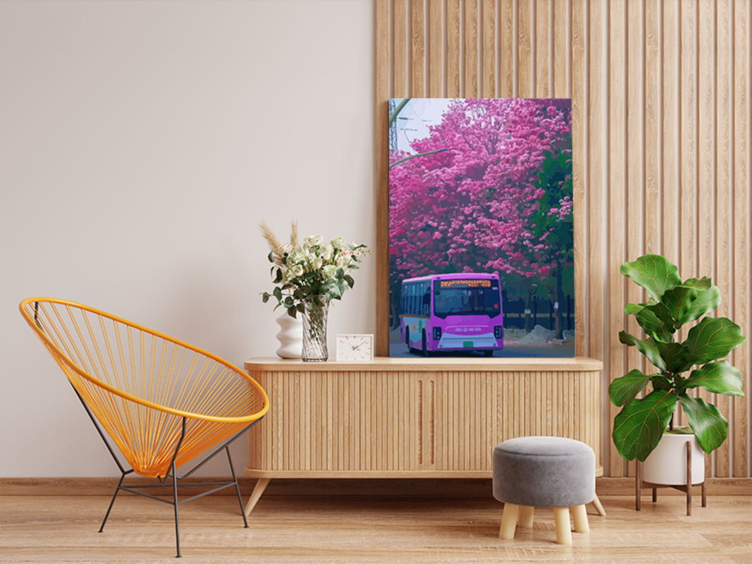 Bangalore Blossom Street Paint by Numbers Kit - Image 2