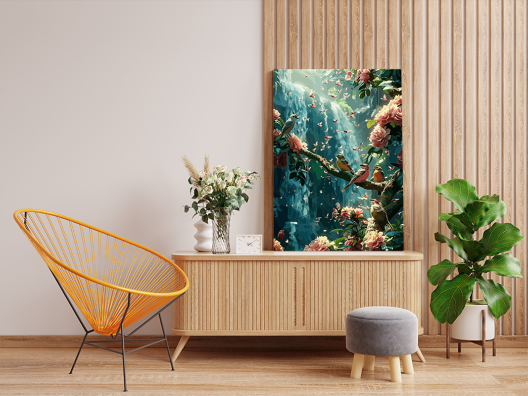 Enchanted Forest Birds Paint by Numbers Kit - Image 2