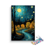 Starry Night Riverside Paint by Numbers Kit