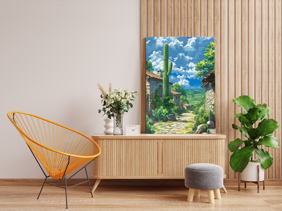 Desert Village Path Paint by Numbers Kit - Image 2