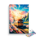 Sunset Train Journey Paint by Numbers Kit