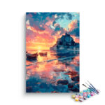 Castle Sunset by the Sea Paint by Numbers Kit