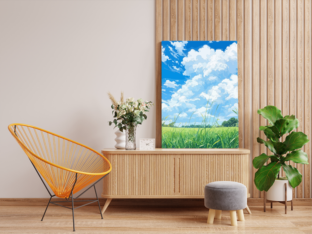 Sunny Field and Sky Paint by Numbers Kit - Image 2