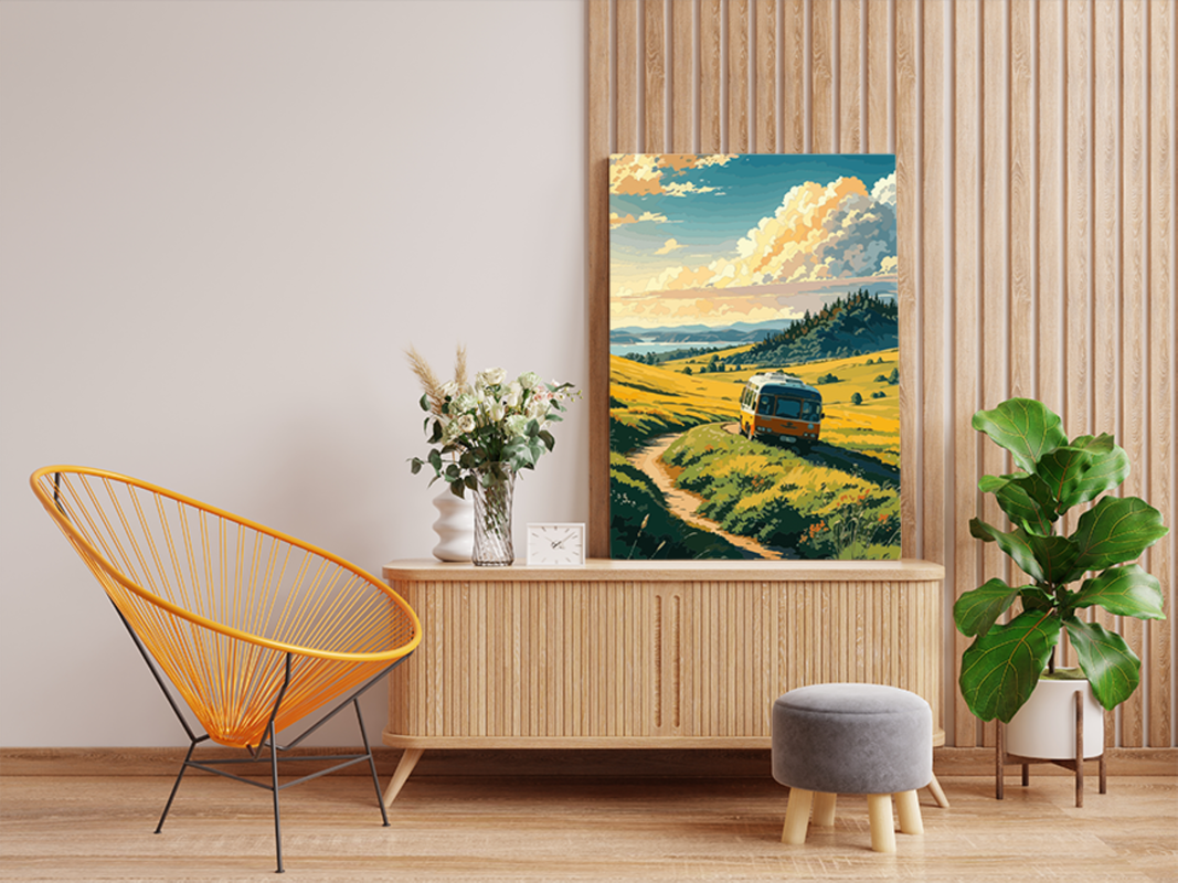 Countryside Road Trip Paint by Numbers Kit - Image 2