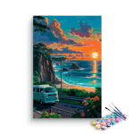 Coastal Sunset Road Trip Paint by Numbers Kit