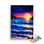 Moonlit Ocean Waves Paint by Numbers Kit