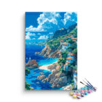 Mediterranean Coastal Escape Paint by Numbers Kit