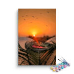Peacock Feather Sunset Paint by Numbers Kit