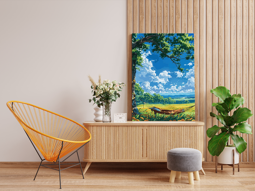 Serene Hammock Meadow Paint by Numbers Kit - Image 2