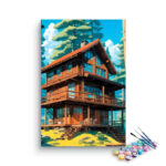 Woodland Cabin Retreat: Rustic Lodge Paint by Numbers Kit