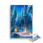 Winter Campfire Retreat Paint by Numbers Kit