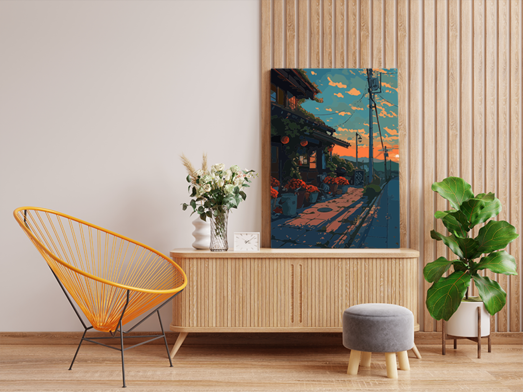 Evening Street Glow Paint by Numbers Kit - Image 2