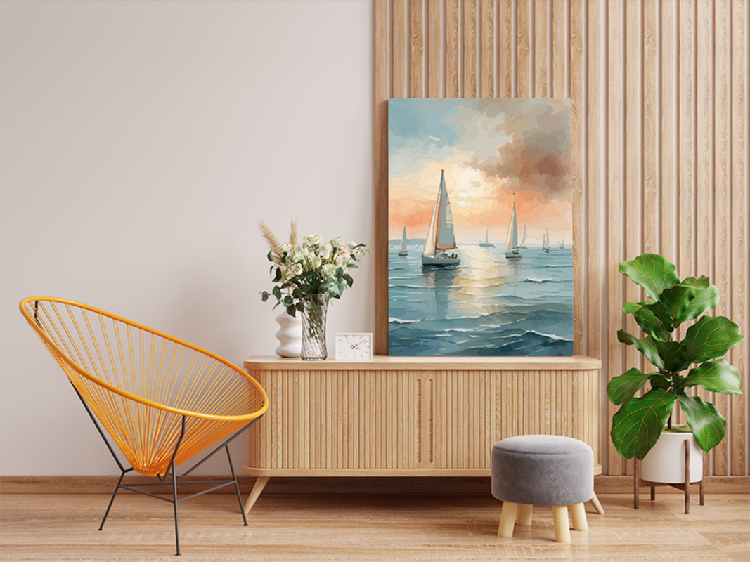 Sailing at Sunset Paint by Numbers Kit - Image 2