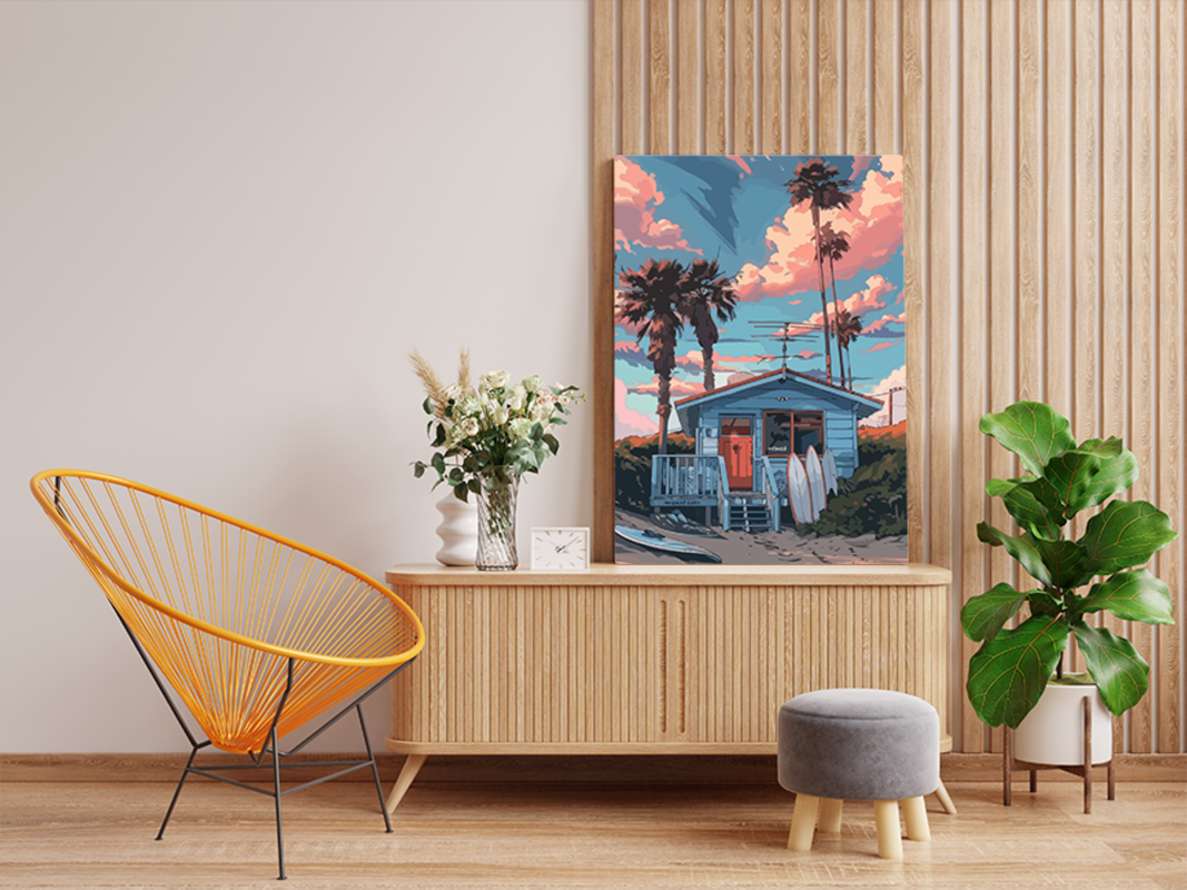 Beachside Surf Shack Paint by Numbers Kit - Image 2