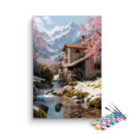 Mountain Stream Cottage Paint by Numbers Kit
