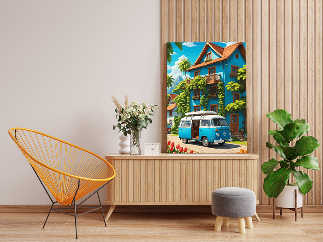 Sunny Getaway Van Life Paint by Numbers Kit - Image 2