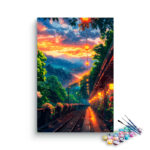 Evening Lantern Railway Paint by Numbers Kit