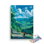 Mountain Valley Cyclist Paint by Numbers Kit