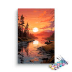 River Sunset Serenity Paint by Numbers Kit